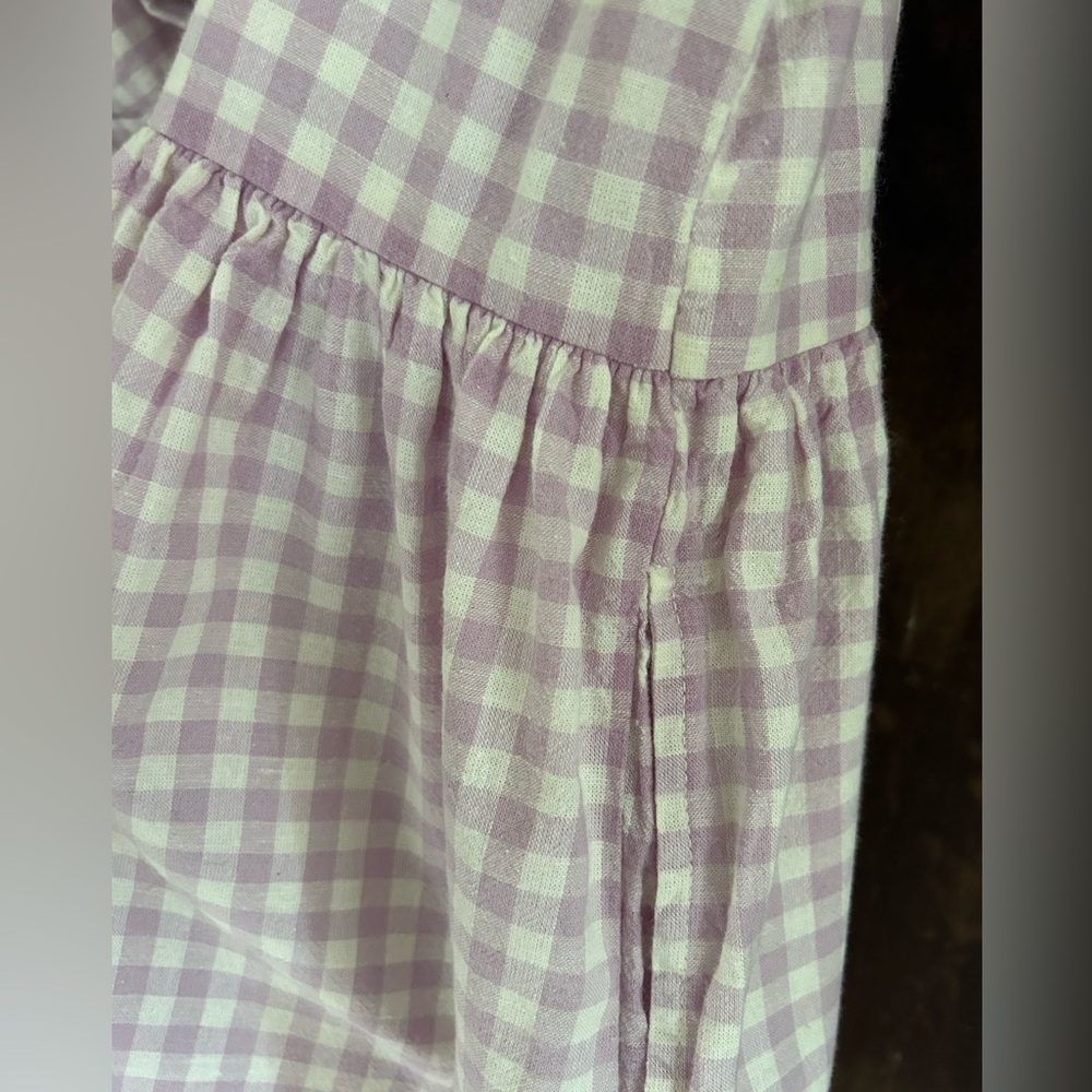 Little Cottonwood Lilac Gingham Buttercup dress - Picture 3 of 3